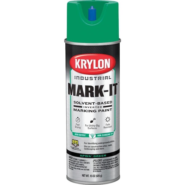Mark-It Industrial SB APWA Green Inverted Marking Paint